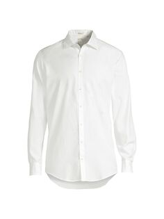 Хлопковая рубашка Genova Massimo Alba, белый