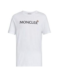 Футболка с короткими рукавами и логотипом Moncler, белый
