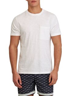 Хлопковая футболка классического кроя Orlebar Brown, белый