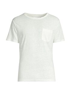 Льняная футболка с карманом Onia, белый