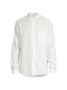 Льняная рубашка с длинными рукавами Sease, белый