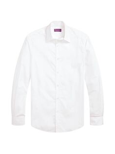 Хлопковая рубашка Harrison с длинными рукавами Ralph Lauren Purple Label, белый