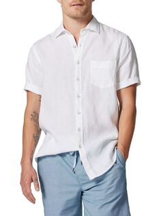 Льняная рубашка с короткими рукавами Waiheke Rodd &amp; Gunn