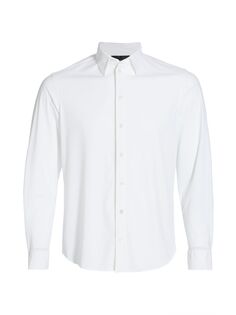 Рубашка из эластичного поплина Emporio Armani, белый