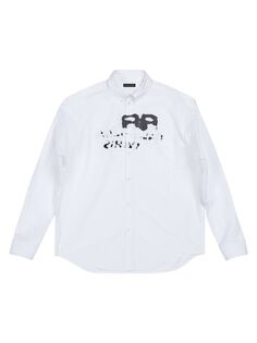 Рубашка с длинным рукавом Hand Drawn BB Icon большого размера Balenciaga, белый