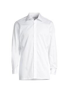 Официальная рубашка со скрытой планкой Charvet, белый