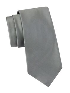Однотонный шелковый галстук Kiton, серый