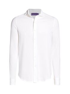 Рубашка с пуховым воротником Ralph Lauren Purple Label, белый