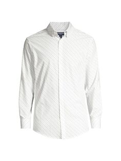 Рубашка Leeward Diamond с пуговицами спереди Mizzen+Main, белый