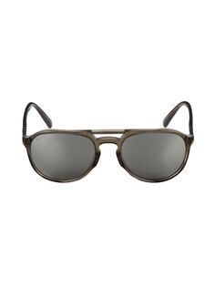 Солнцезащитные очки-авиаторы 55 мм Persol, серый