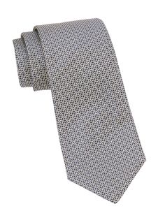 Шелковый галстук с геометрическим рисунком Charvet, серый