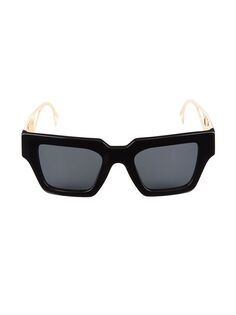 Солнцезащитные очки крупной квадратной формы 50 мм Versace, серый