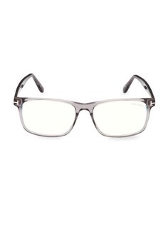 Квадратные солнцезащитные очки 55 мм с фильтром синего света Tom Ford, серый