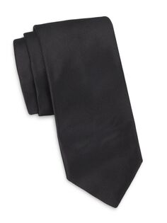Однотонный шелковый галстук Canali, серый