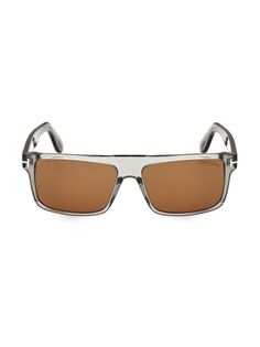 Пластиковые солнцезащитные очки Philippe-02 56 мм Tom Ford, серый