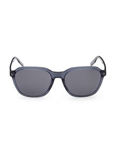 Солнцезащитные очки с геометрическим рисунком 55 мм ZEGNA, серый