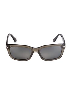 Прямоугольные солнцезащитные очки 57 мм Oliver Peoples, серый