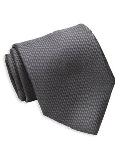 Классический шелковый галстук David Donahue, угольный