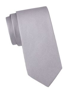 Однотонный шелковый галстук Eton, серый