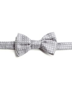 Аккуратный квадратный шелковый галстук-бабочка Charvet, серый