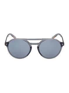 Пластиковые круглые солнцезащитные очки 54 мм ZEGNA, серый