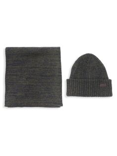 Набор из шапки и шарфа Crimdon Beanie Barbour, оливковый