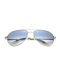 Металлические солнцезащитные очки-авиаторы Benedict 59MM Brunello Cucinelli &amp; Oliver Peoples, серый