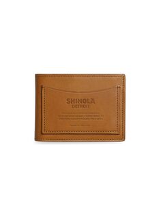 Кожаный бумажник в два сложения Shinola