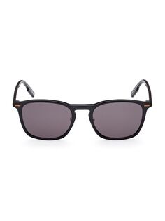 Круглые солнцезащитные очки 54 мм ZEGNA, черный