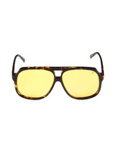 Солнцезащитные очки-авиаторы King Size 60 мм Vintage Frames Company, коричневый