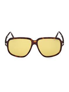 Квадратные солнцезащитные очки Anton 59MM Tom Ford, коричневый