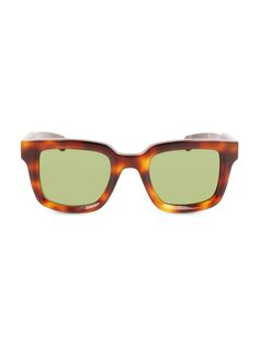 Прямоугольные солнцезащитные очки в черепаховой оправе 48 мм FERRAGAMO