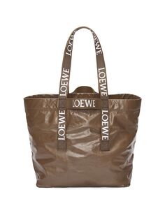 Складная большая сумка-шоппер Loewe, коричневый