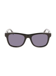 Солнцезащитные очки Premium &amp; Heritag прямоугольной формы 52 мм Lacoste, черный