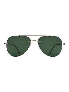 Солнцезащитные очки-авиаторы Adventurer Bodensee 62MM Silhouette, коричневый