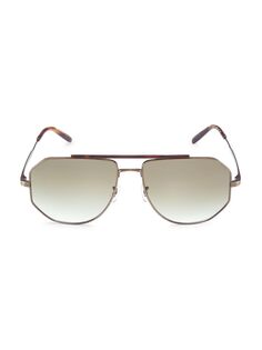 Солнцезащитные очки-авиаторы Brunello Cucinelli &amp; Oliver Peoples Moraldo 59 мм Brunello Cucinelli &amp; Oliver Peoples, коричневый