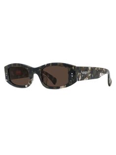 Прямоугольные солнцезащитные очки Boke Flower 49 мм KENZO, коричневый