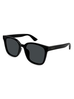 Солнцезащитные очки Minimal 56MM Round Injection Gucci, черный