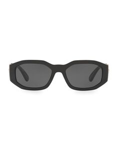 Овальные солнцезащитные очки с декором Medusa 53MM Versace, черный