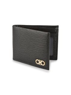 Кожаный бумажник Revival Bifold FERRAGAMO, черный