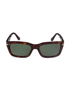 Солнцезащитные очки черепаховой расцветки прямоугольной формы 57 мм Persol