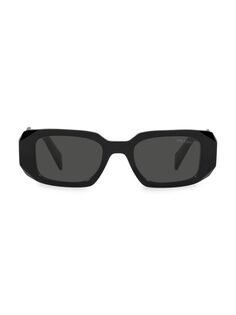 Прямоугольные солнцезащитные очки Symbole 49 мм Prada, черный