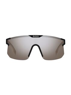 Солнцезащитные очки с зеркальной защитой 99MM BOSS, черный