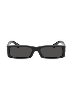Прямоугольные солнцезащитные очки из ацетата 55 мм DOLCE&amp;GABBANA, черный