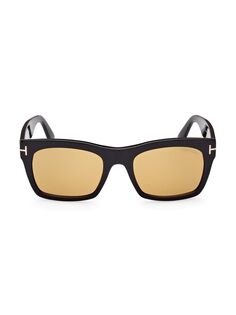 Прямоугольные солнцезащитные очки 56 мм Tom Ford, черный