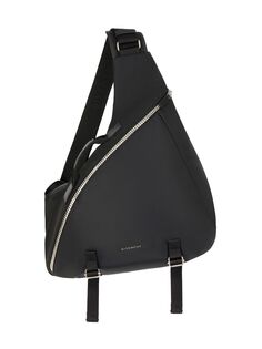 Нейлоновая треугольная сумка среднего размера с G-молнией Givenchy, черный