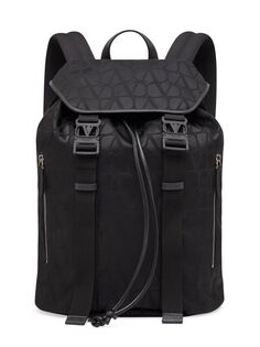 Черный нейлоновый рюкзак Iconographe Valentino Garavani, черный