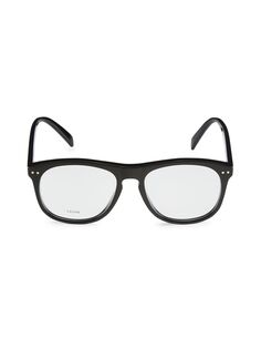 Тонкие солнцезащитные очки Pilot 2 Dots 54MM CELINE, черный
