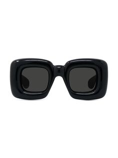 Квадратные солнцезащитные очки из ацетата 55 мм Loewe, черный