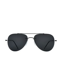 Солнцезащитные очки-авиаторы Adventurer Bodensee 62MM Silhouette, черный